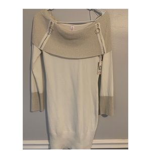 Fitting cream color dress